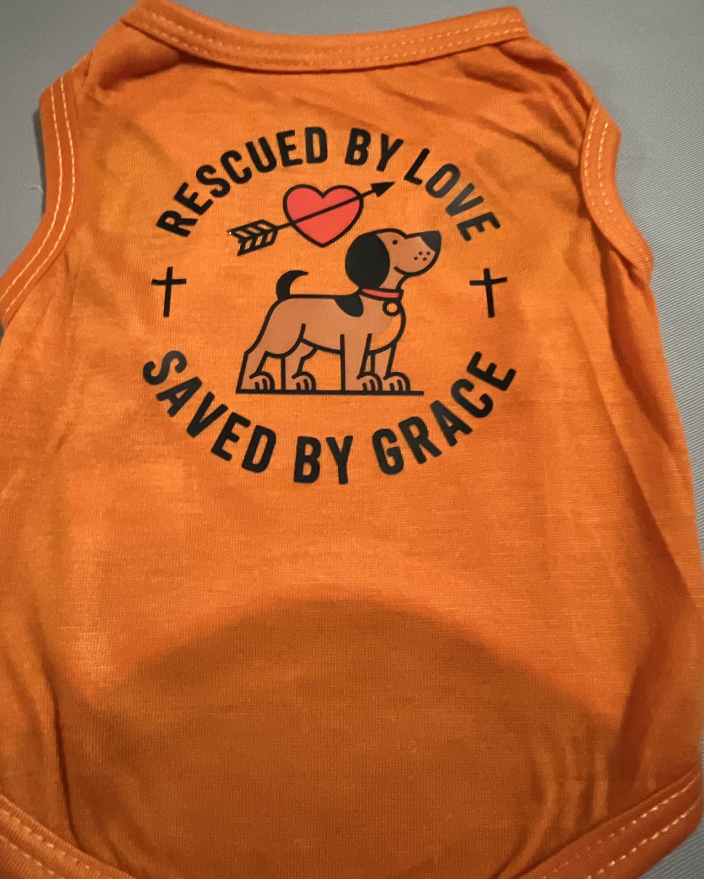 Rescued by Love (Dog) Pet Muscle T-Shirt